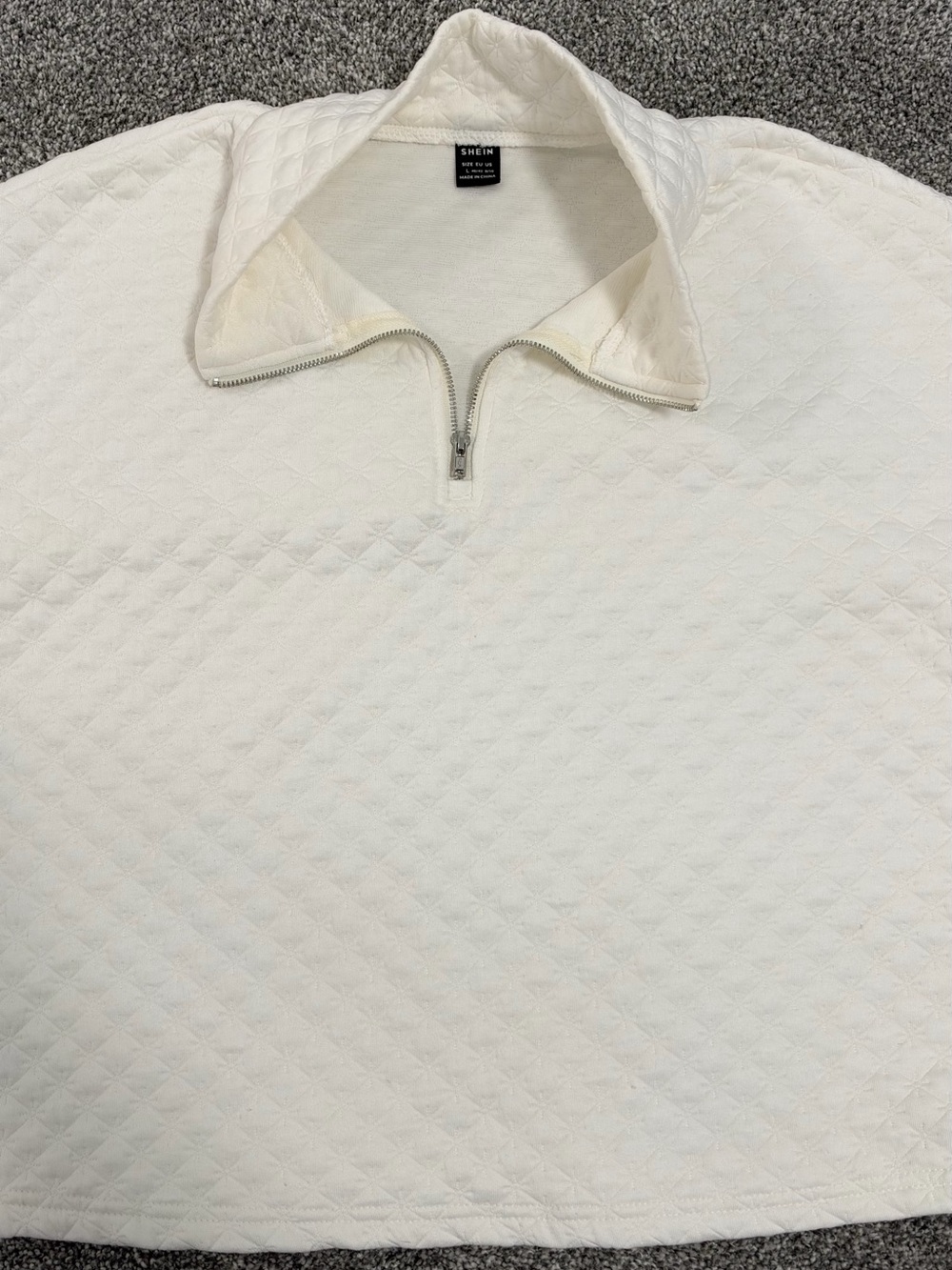 Quarter-Zip Textured Sweatshirt - Picture 2 of 3